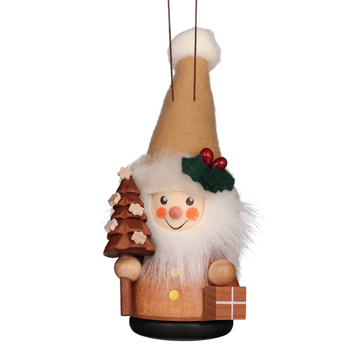 Christian Ulbricht Wooden Wobble Figure - Santa Claus Natural (Ornament )