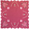 Linen Table Cloth - Winter Floral Bordeaux