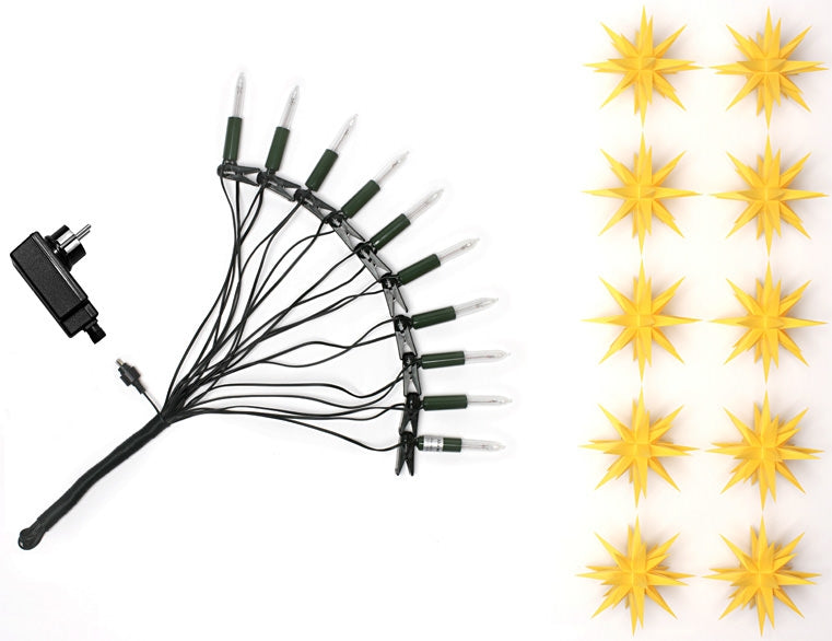 Herrnhuter Moravian Star Chain - Indoor / Outdoor - Yellow