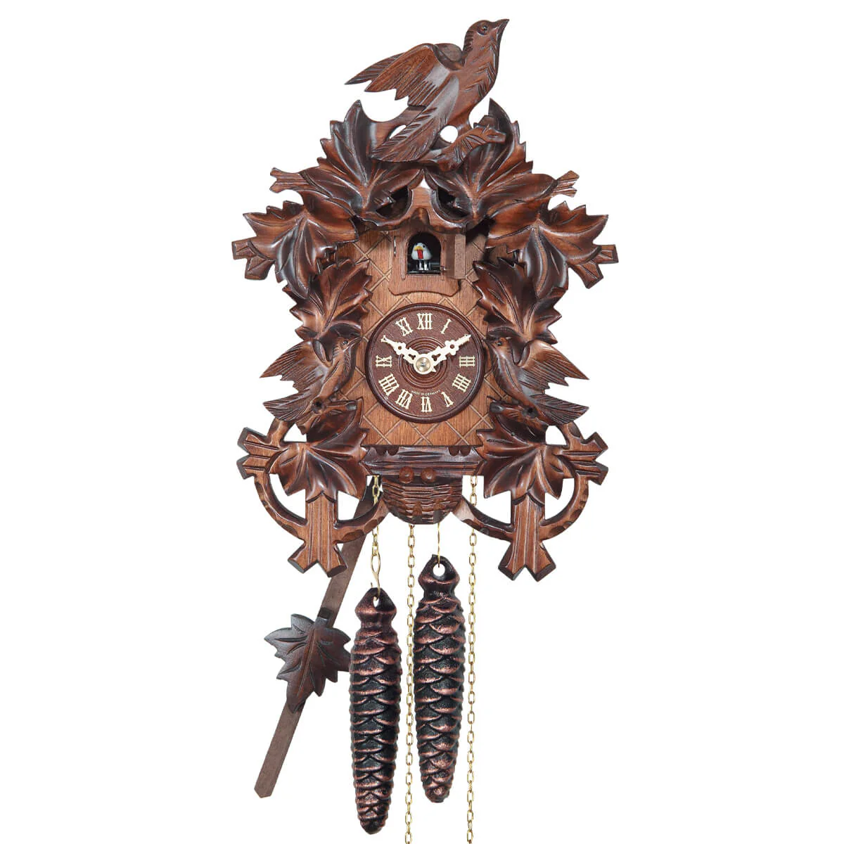 Do the birds move on this clock?