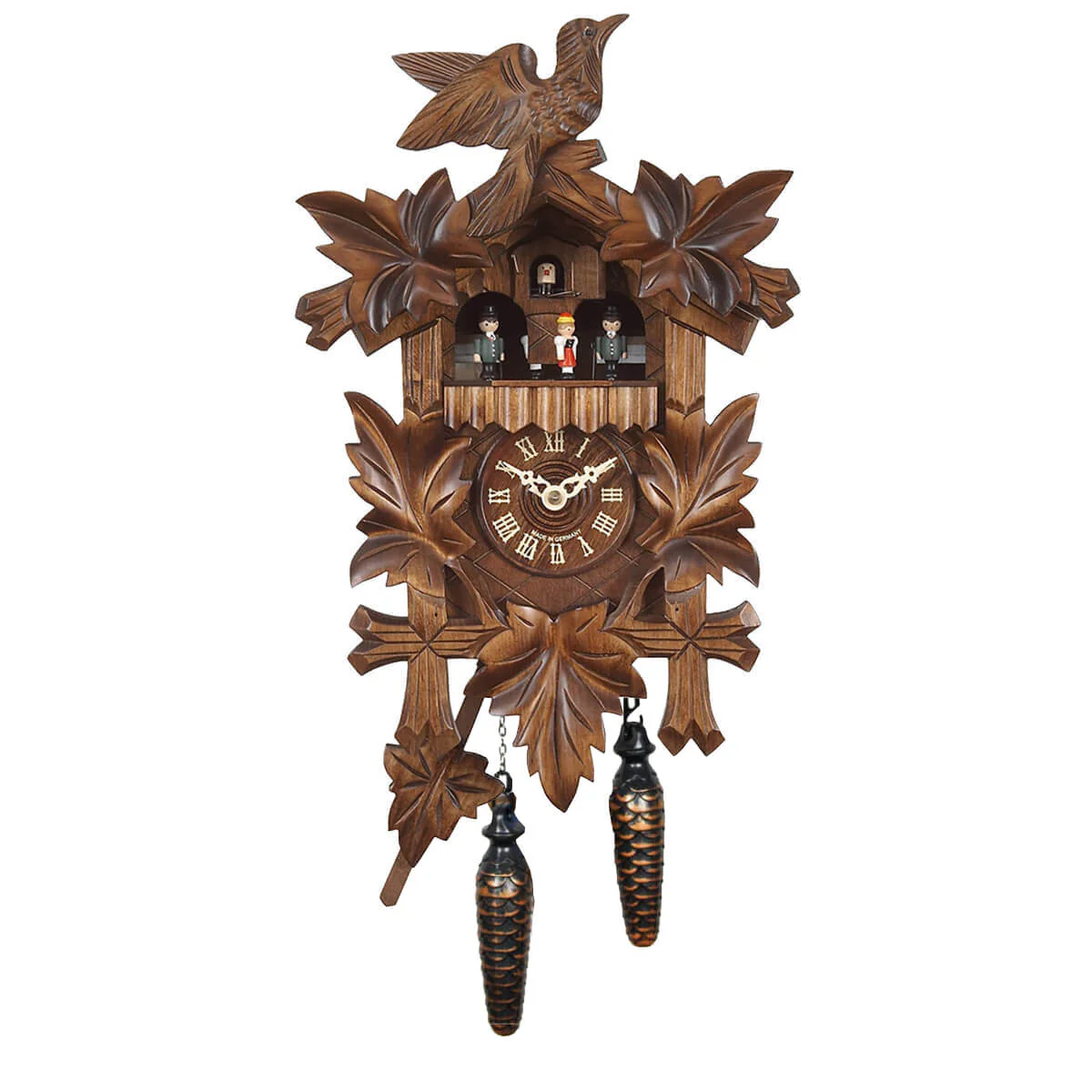 Does the carved bird on the top  crown move?