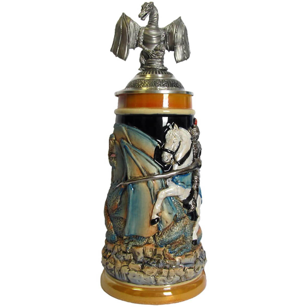 German Beer Stein - Knight & Dragon - .5L by KING Questions & Answers