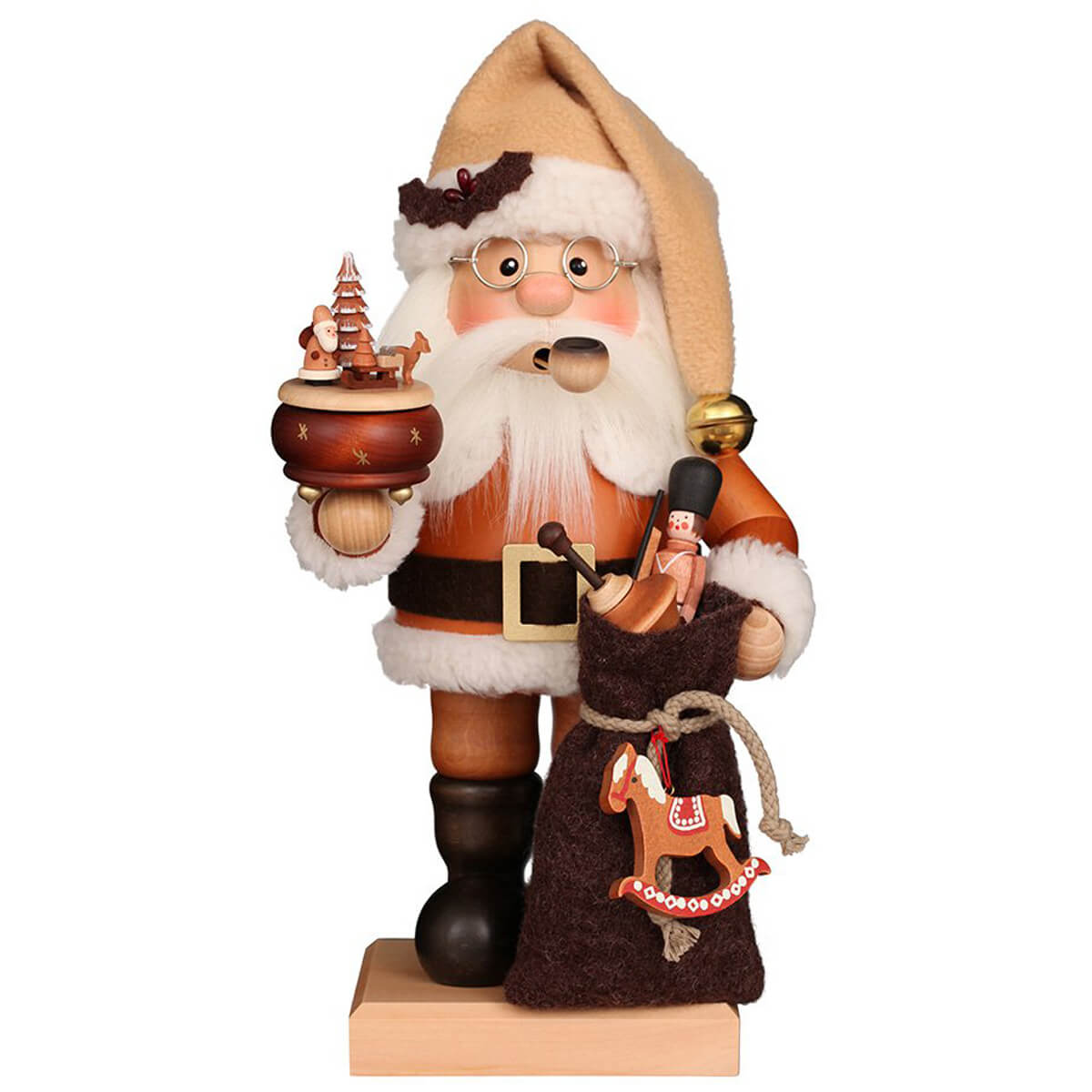 How tall and wide is the Santa Claus Holding Music Box?