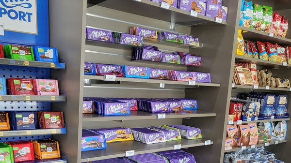 Milka and Rittersport display in our store