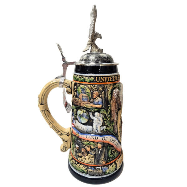 250th USA Anniversary Beer Stein with Flying Eagle Lid 1.2L by KING