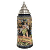 Annual 2026 Oktoberfest Munich limited edition German beer stein by KING Werk featuring a Bavarian dancing couple with pewter lid.