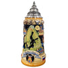 Baltic Sea Beer Stein by KING featuring Baltic Sea map and European landmarks, handcrafted in Germany with pewter lid