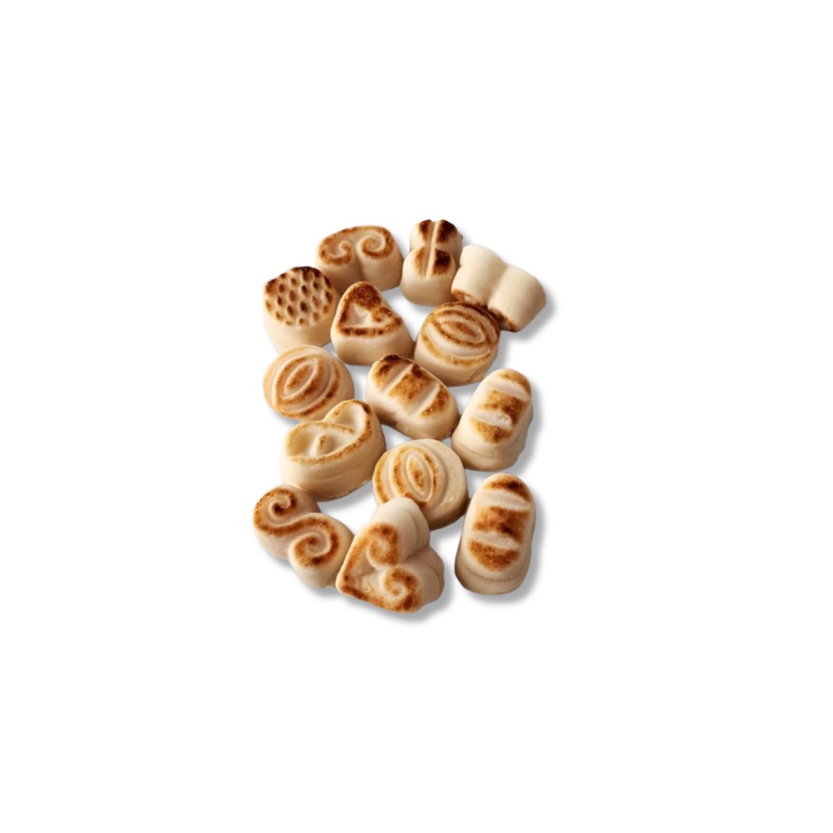 Assorted Bergen handcrafted marzipan candies in decorative shapes