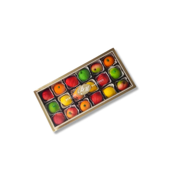 Bergen Marzipan Assorted Fruit 18-piece marzipan gift box