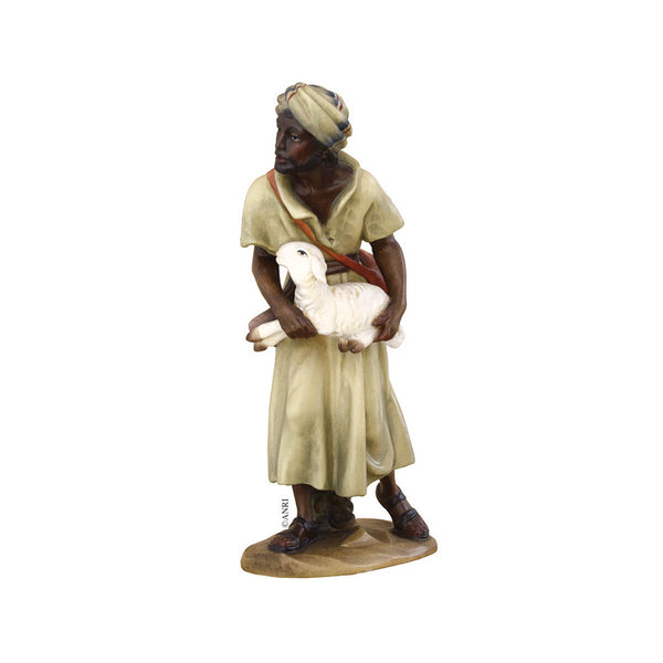 ANRI Nativity - Bernardi  - Black Shepherd with Sheep*