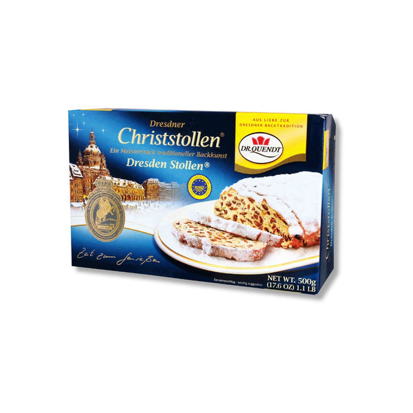 Dr. Quendt Original Dresdner Christstollen German Christmas cake in 500 g gift box Copy