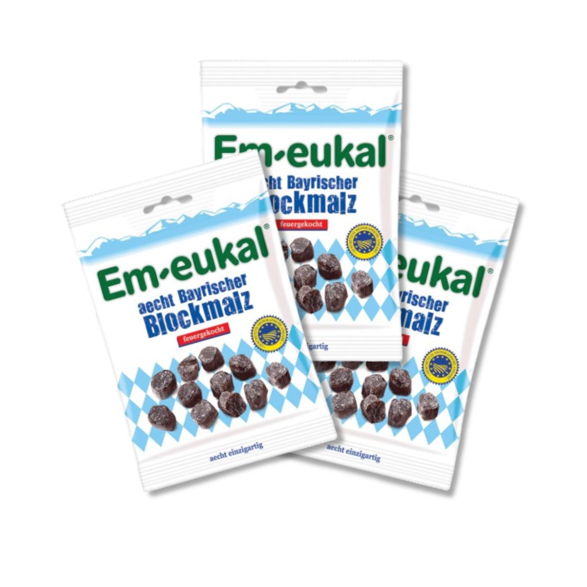 Em-eukal Bavarian Block Malt German candy 3 pack