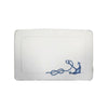 white linen placemat blue anchor rope embroidery nautical coastal Funke Germany