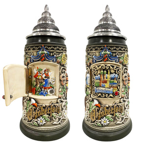 German Beer Stein - Oktoberfest with Door .75L