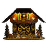 Trenkle chalet cuckoo clock with  roof lights illuminating the cuckoo bird.
