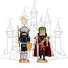 Christian Ulbricht Nutcracker King Arthur and Lancelot in front of a castle.