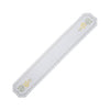 White linen table runner with yellow flowers, Swarovski crystals, and green stems, 9x53 in (23x135 cm), part of the Summer Meadow Collection.