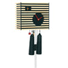 BAUHAUS black cuckoo clock by Rombach & Haas, handmade in the Black Forest with Bauhaus design and 8-day movement.
