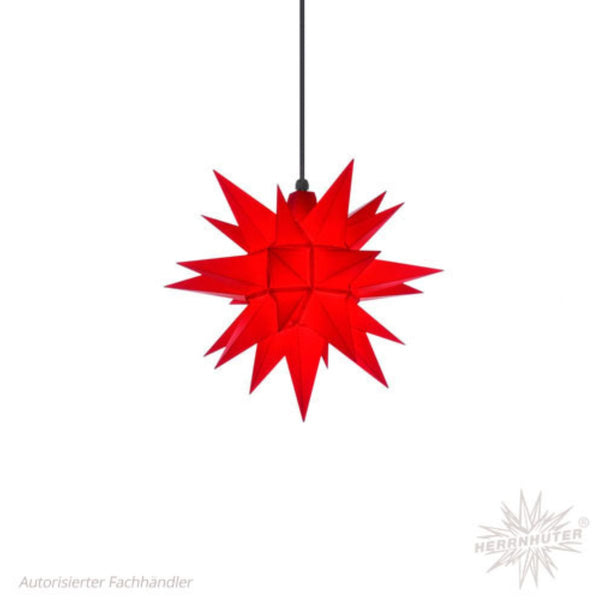 Red Herrnhuter Moravian Star A4 plastic illuminated Christmas star 16 inch handmade in Germany