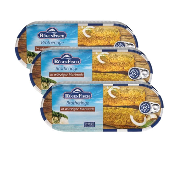 RuegenFisch Fried Herring in Seasoned Marinade - 3 Pack