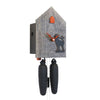 Modern grey Rombach & Haas STYLE cuckoo clock, handmade in the Black Forest with minimalist design and 8-day movement.