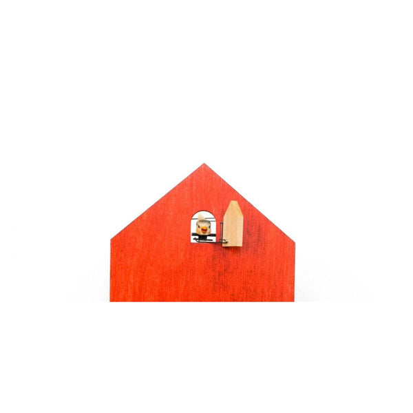 Modern Black Forest Design Cuckoo Clock in Red – Rombach & Haas STYLE Collection