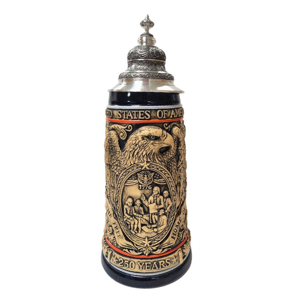 250th USA Anniversary Beer Stein with Baroque Style Lid 1.2L by KING