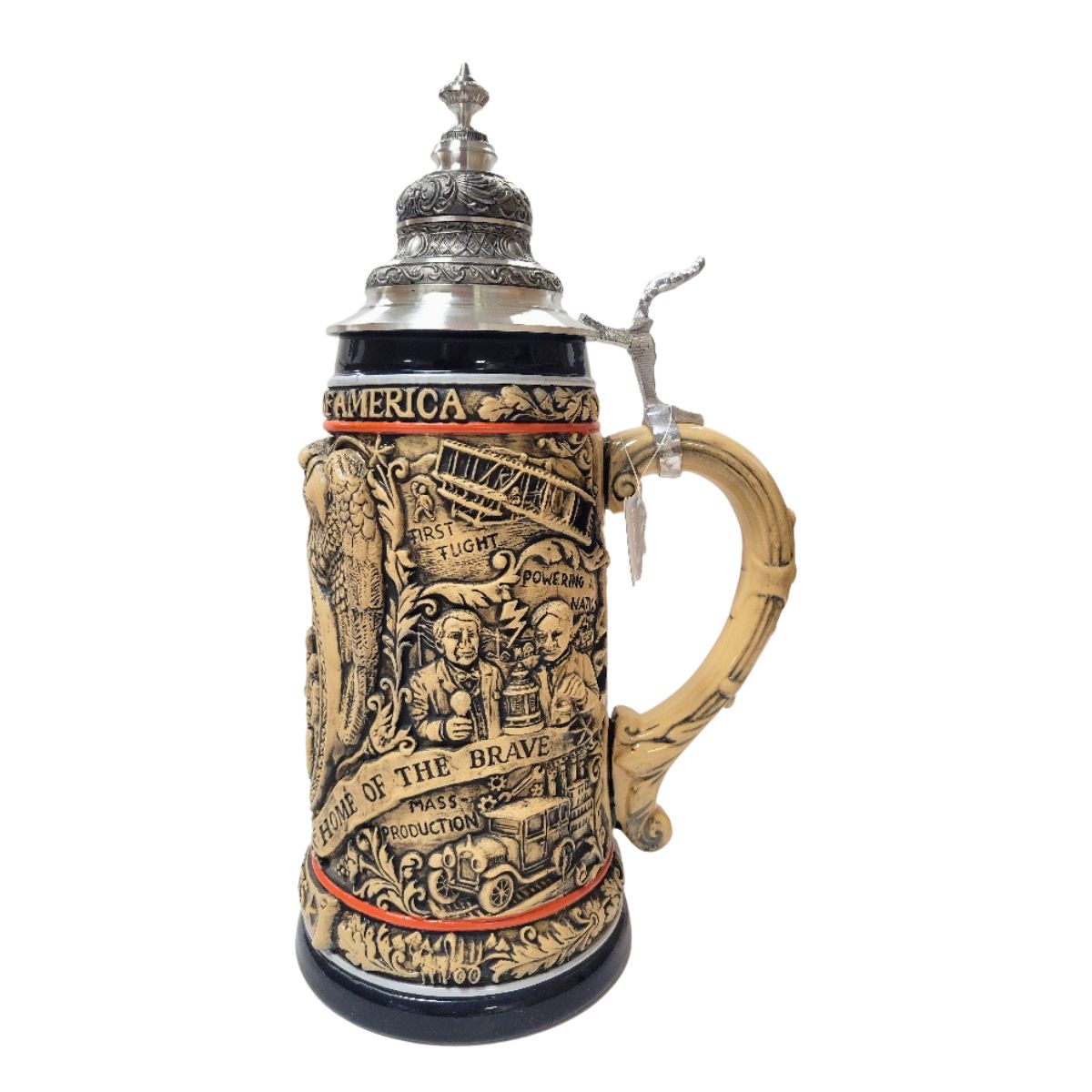 250th USA Anniversary Beer Stein with Baroque Style Lid 1.2L by KING