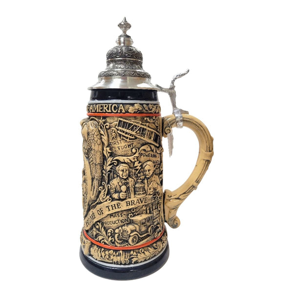 250th USA Anniversary Beer Stein with Baroque Style Lid 1.2L by KING