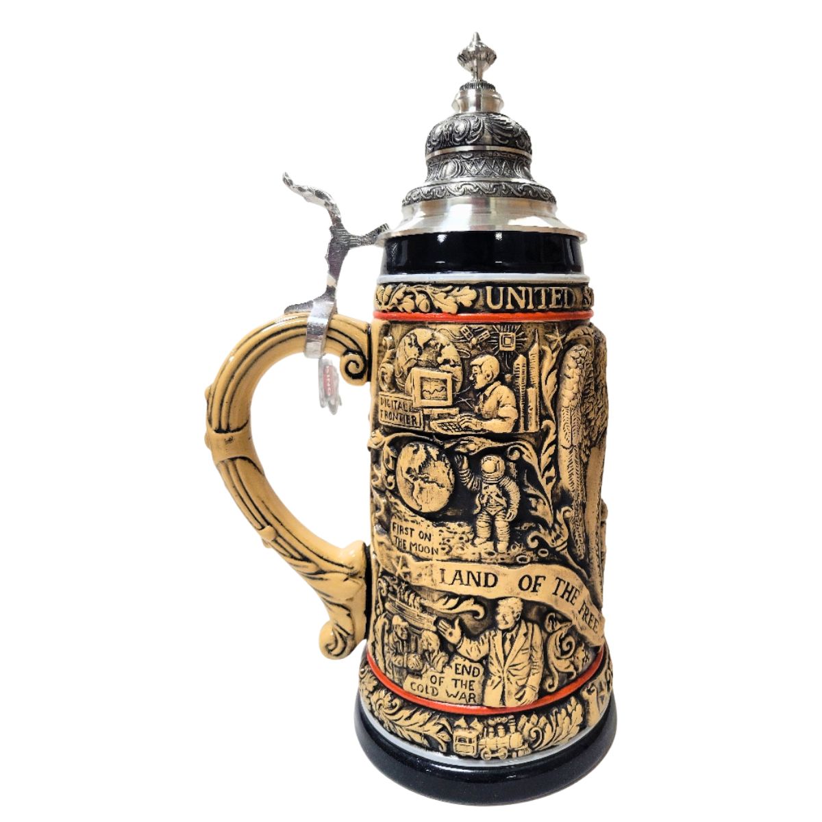 250th USA Anniversary Beer Stein with Baroque Style Lid 1.2L by KING