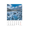 Alpen 2027 wall calendar open to a snowy Alpine mountain scene