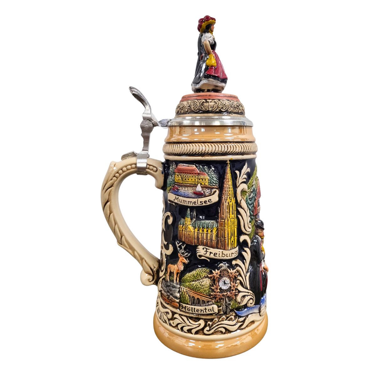 The side features labeled depictions of Freiburg, Mummelsee and the Höllental (Hell Valley).