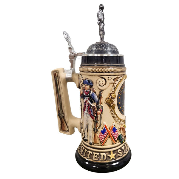 U.S. Army Beer Stein with Pewter Soldier Lid by Zoeller & Born