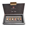 Set of 6 wood carved angel figurines in gift box