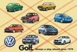 VW Golf - History - Decorative Metal Sign
