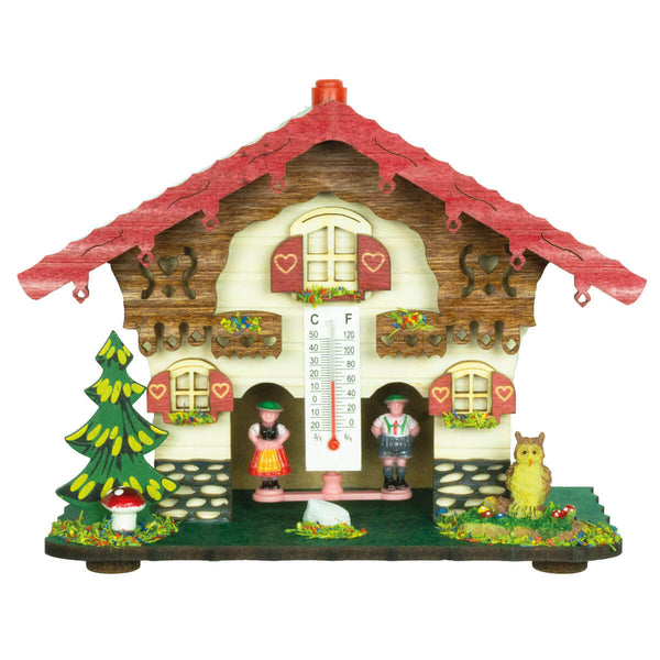 Weather House - Red Roof and Owl