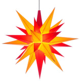 Yellow and Red Herrnhuter Moravian star A1e shines festively
