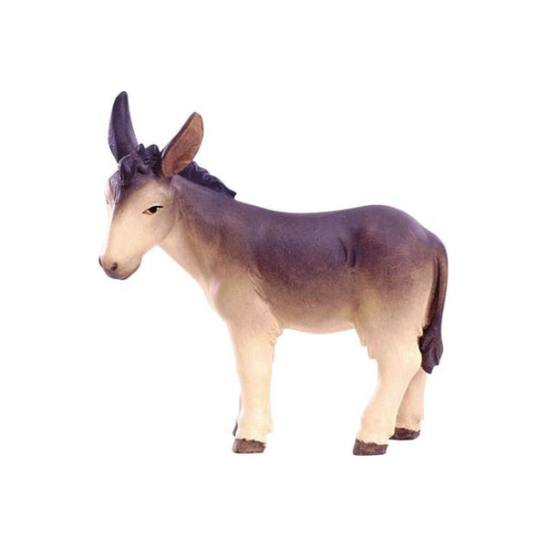 Sculpted wooden Donkey figurine for Artis Nativity set.