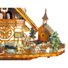 Zoomed in view of the Chapel featured on the side of the clock