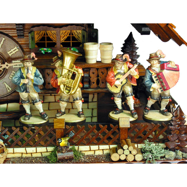 Zoomed in view of the Band featured on the front of the clock