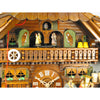 Zoomed in view of the dancers, featured towards the top of the clock above the face.