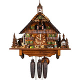 Schwer 8 Day clock with music, featuring a farm scene