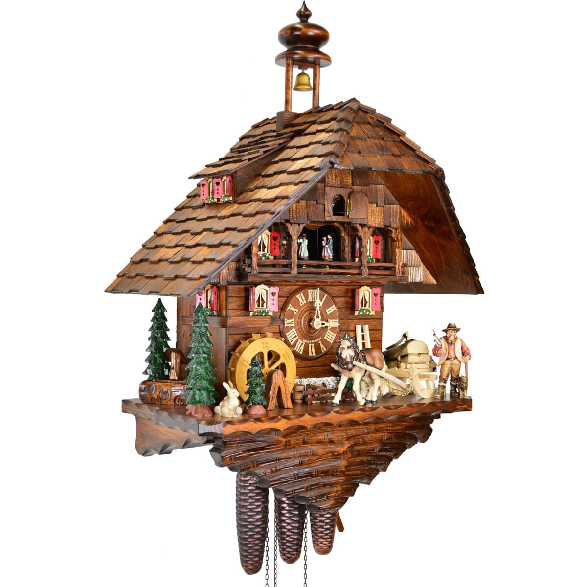 Cuckoo Clock - 8-Day Timber Haul with Horse - August Schwer