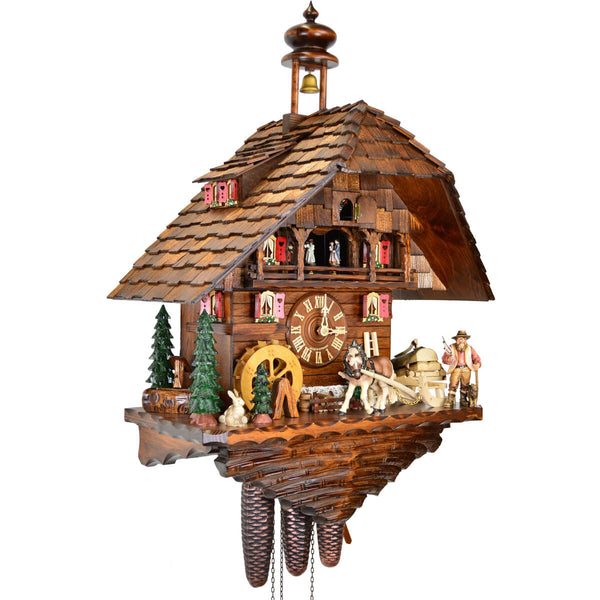 Cuckoo Clock - 8-Day Timber Haul with Horse - August Schwer
