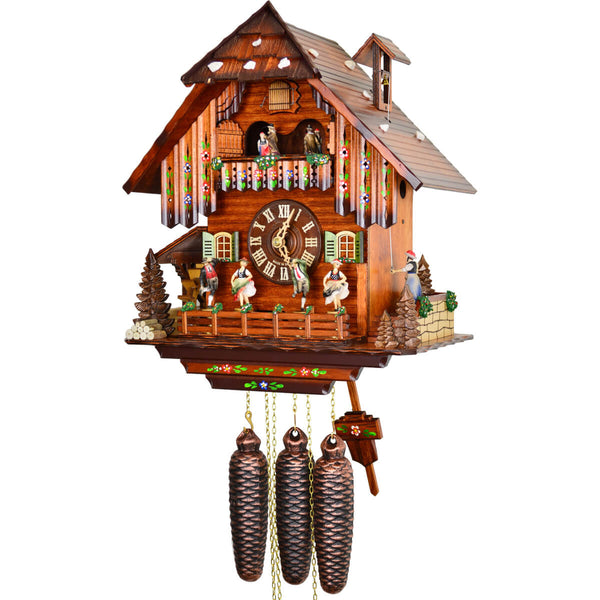 Cuckoo Clock - 8-Day Chalet Style with Dancers - August Schwer