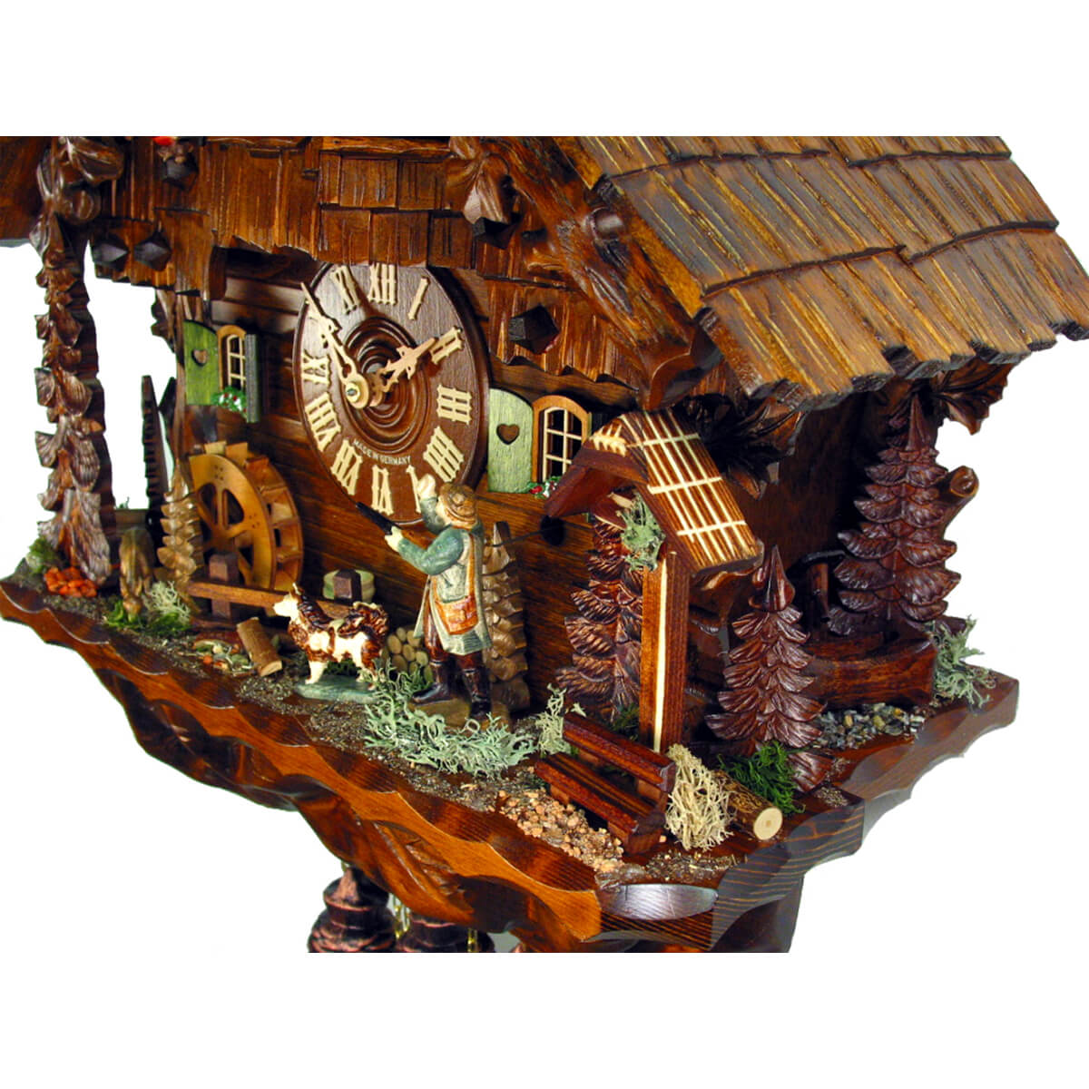 Cuckoo Clock 8Day Chalet with Bird Hunter August Schwer