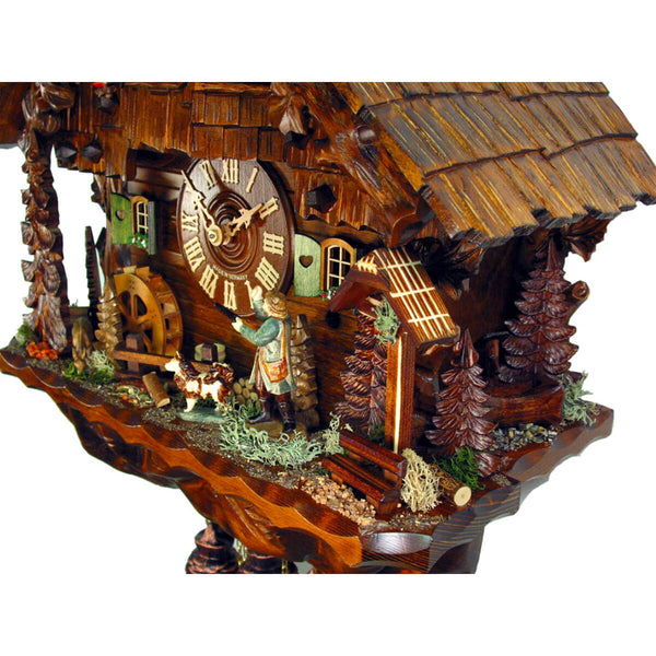 Side view of the Hunter featured on the Front of the clock