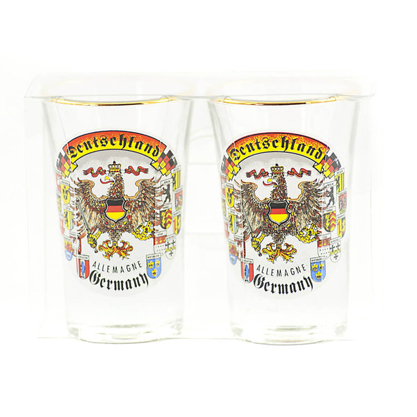 Gold-rimmed German Shot Glass 2-Pack*