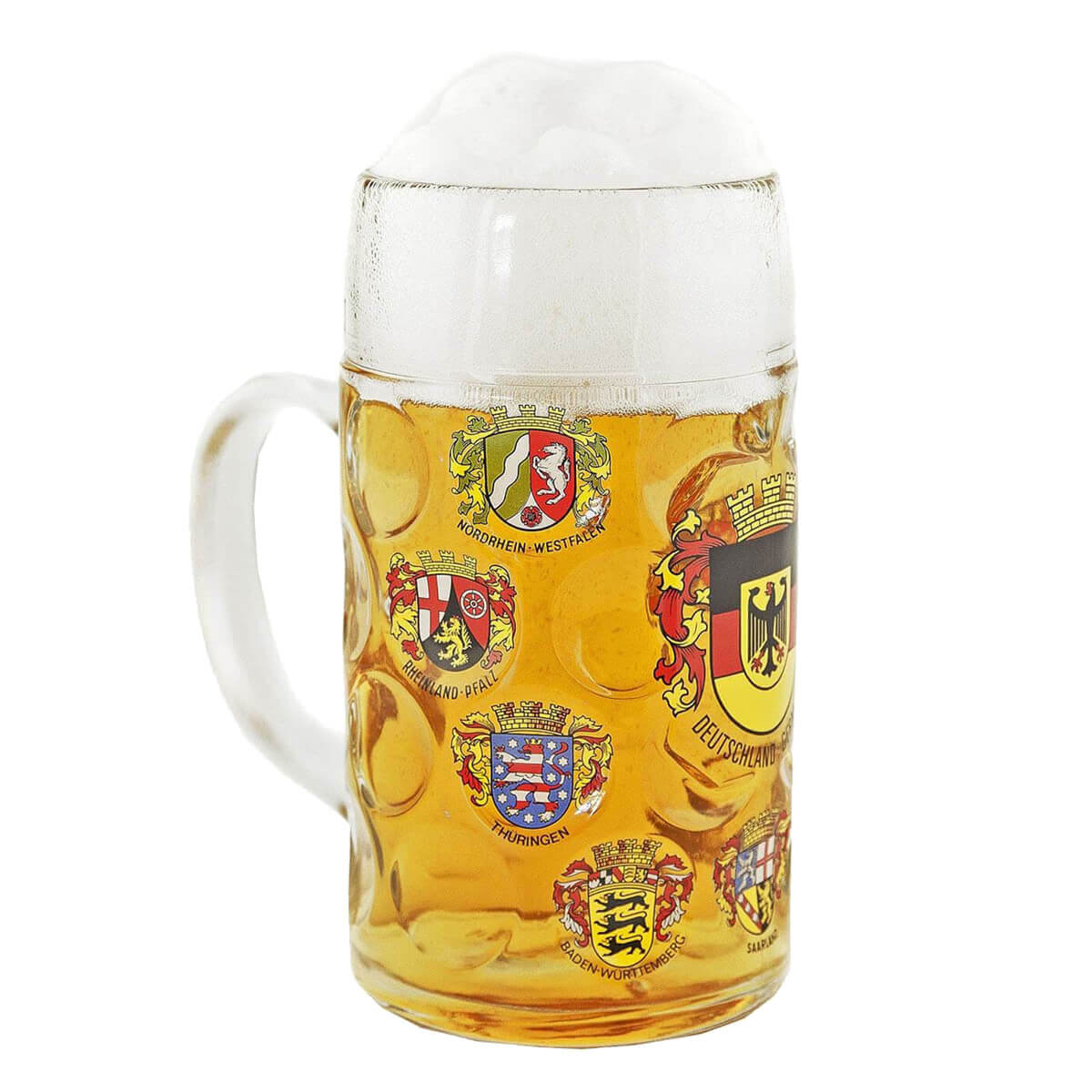 Beer Mug - German State Crests - 1L, 7.9 in.