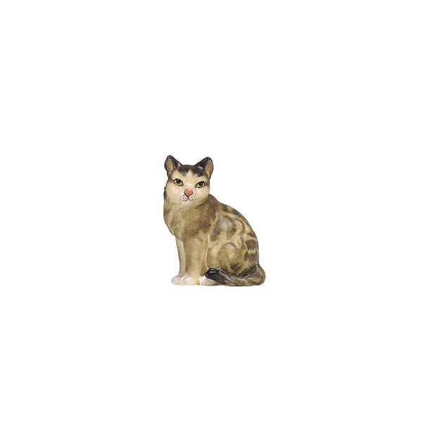 The PEMA Kostner Nativity - Cat is a unique decoration for your home. Hand-carved out of wood and hand-painted in a two-tone brown-white finish, this cat is sitting down on its hind legs and looking left with its tail wrapped on the left side of its body. With its realistic design, this piece is sure to make a statement this holiday season.